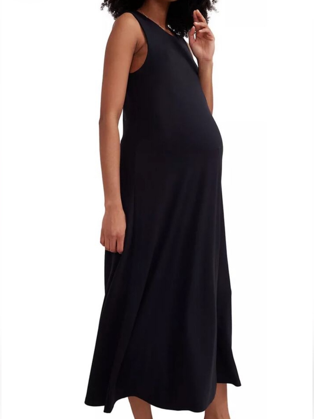 Hatch Jamie Dress -
Black Sleeveless Maternity Maxi Dress